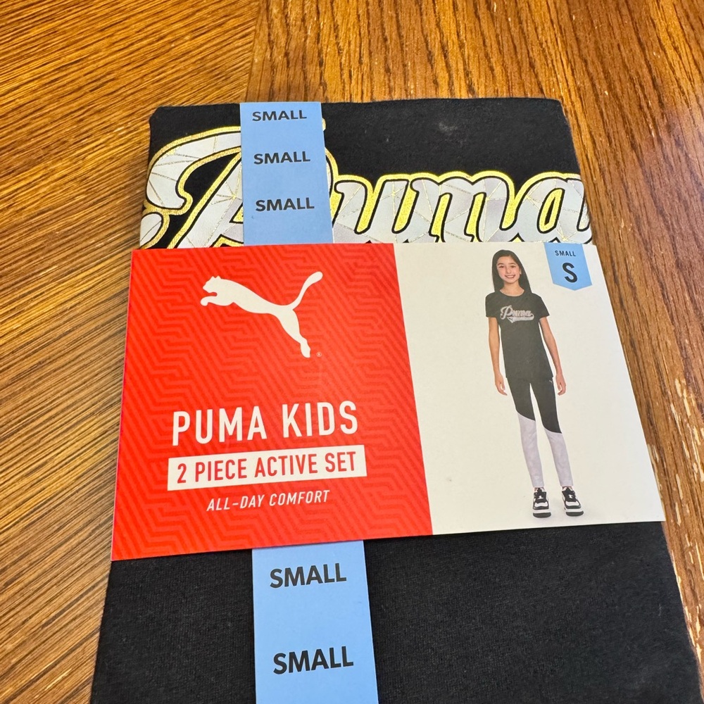Puma Girls Black 2-Piece Set
